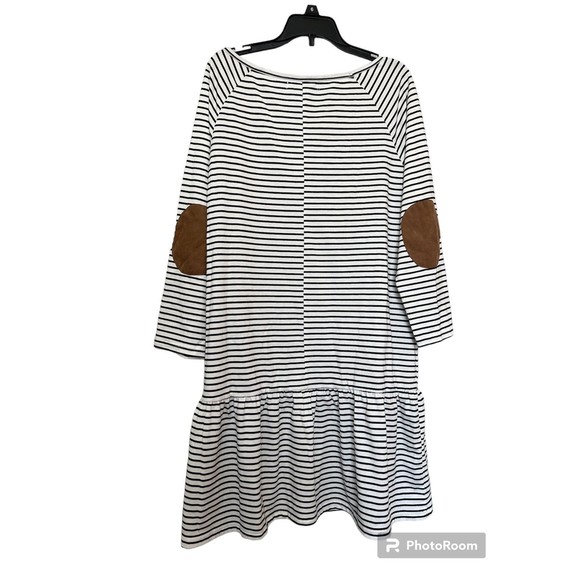 She & Sky striped tunic with elbow patches size L - Picture 2 of 4